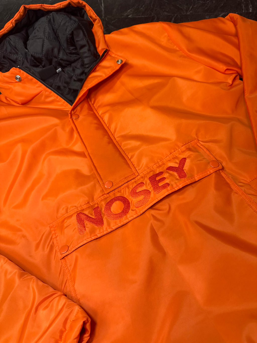 Orange Pullover Nosey Jacket