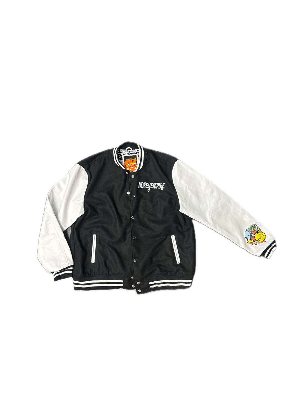 White/Black Nosey Varsity Jacket