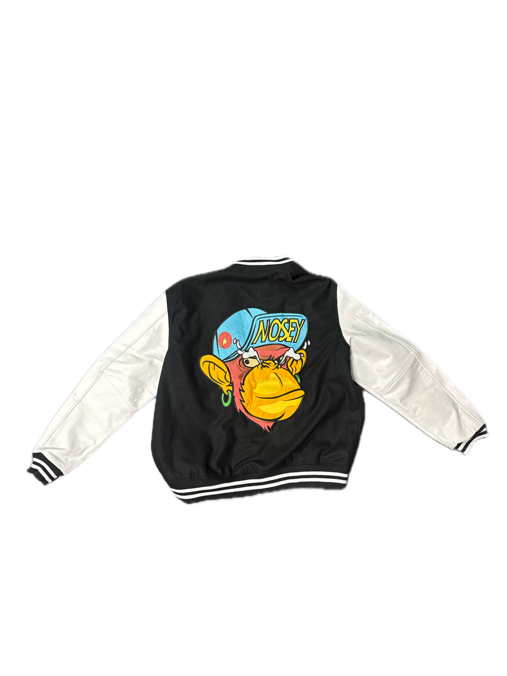White/Black Nosey Varsity Jacket
